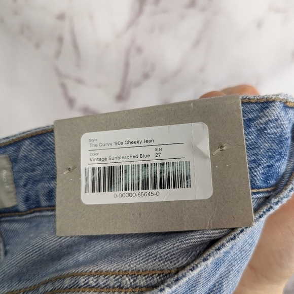 Everlane Jeans 29 Regular Button Fly 90s Cheeky Straight High Rise Light - Picture 10 of 12